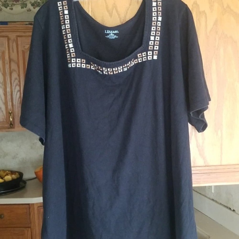 LIZ & ME WOMENS TOP BLOUSE SIZE 3X 26/28W - Picture 1 of 12